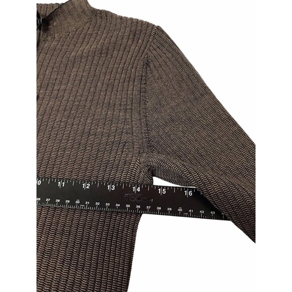 Leenda Mock Neck Sweater in Regal Wool Deep Navy/dark Beige Med - Picture 10 of 13